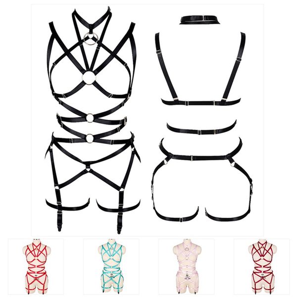 full body harness lingerie set goth cage bra fetish chest belt o-ring strappy adjust plus size soft club festival rave, Black;white
full body harness lingerie set goth cage bra fetish chest belt o-ring strappy adjust plus size soft club festival rave, Black;white