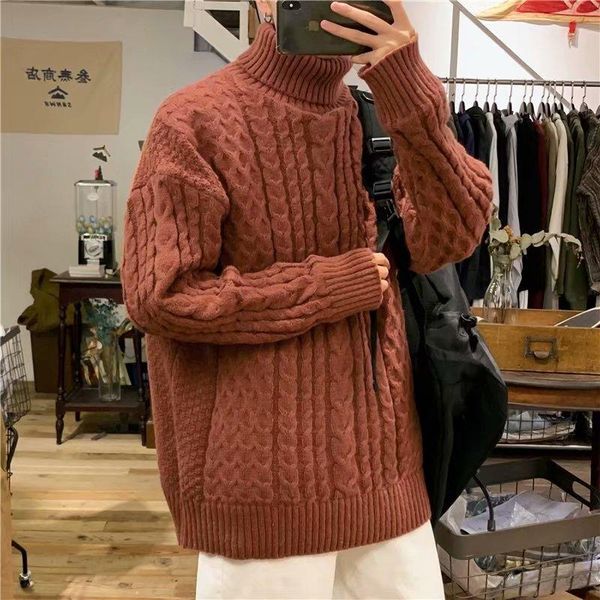 men's sweaters turtleneck twist sweater male students korean thickened base youth, White;black
men's sweaters turtleneck twist sweater male students korean thickened base youth, White;black