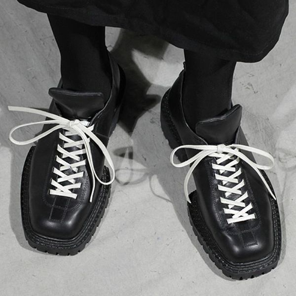 dress shoes punk women black lace up square toe casual thick sole heels retro non-slip single 2021 
dress shoes punk women black lace up square toe casual thick sole heels retro non-slip single 2021