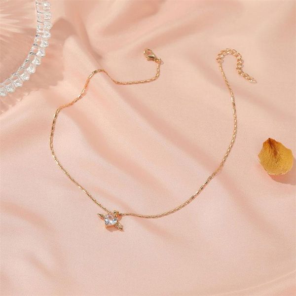 pendant necklaces rhinestone heart wing angel necklace for women fashion shiny party wedding metal chain choker jewelry gift, Silver
pendant necklaces rhinestone heart wing angel necklace for women fashion shiny party wedding metal chain choker jewelry gift, Silver