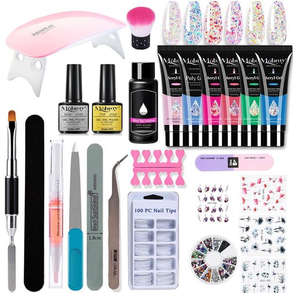 nail art kits mobray extension poly uv gel set with tips dual form qiuck dry builder for finger soak off led
nail art kits mobray extension poly uv gel set with tips dual form qiuck dry builder for finger soak off led
