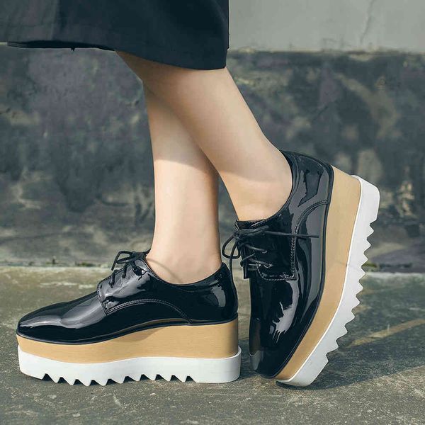 dress shoes office lady comfy platform lace up wees brand fashion mixed color flats women round toe design shoes woman, Black
dress shoes office lady comfy platform lace up wees brand fashion mixed color flats women round toe design shoes woman, Black