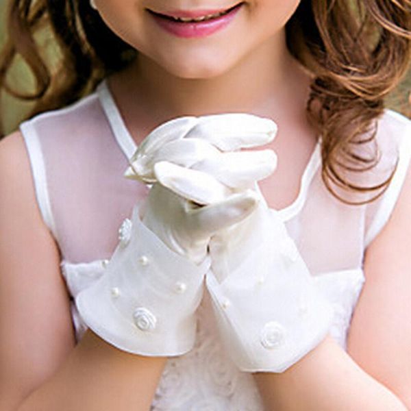 bridal gloves short flower pearl wedding for girls stain evening children's holiday accessories halloween day birthday bow per, White
bridal gloves short flower pearl wedding for girls stain evening children's holiday accessories halloween day birthday bow per, White