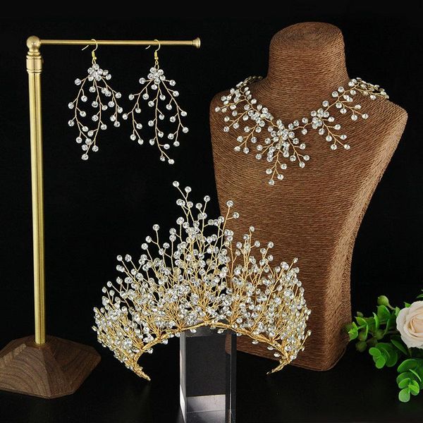 other 1pc luxury wedding crown headpiece rhinestone hairwear bridal fashion accessories headband for pageant, Golden;white
other 1pc luxury wedding crown headpiece rhinestone hairwear bridal fashion accessories headband for pageant, Golden;white