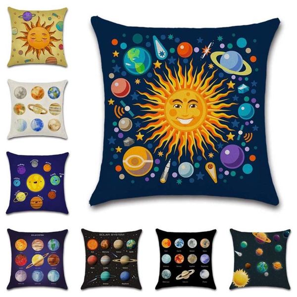solar system cartoon printed sun eight planet cushion cover decorative home sofa chair car seat children's room gift pillowcase cushion 
solar system cartoon printed sun eight planet cushion cover decorative home sofa chair car seat children's room gift pillowcase cushion