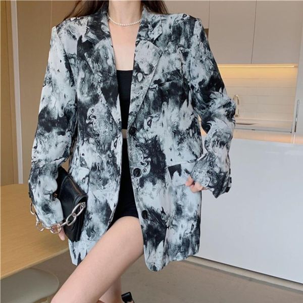 women's suits & blazers alien kitty tie dyed ink printed thin femme mid-length stylish women office wear slim full sleeve chic elegant, White;black
women's suits & blazers alien kitty tie dyed ink printed thin femme mid-length stylish women office wear slim full sleeve chic elegant, White;black