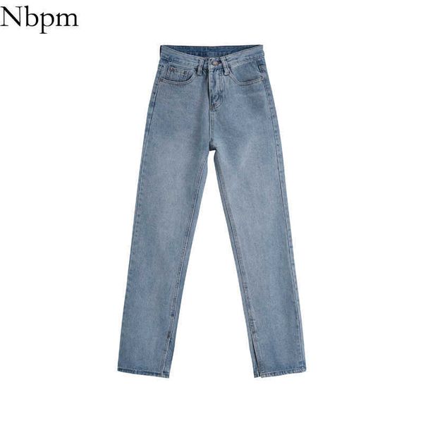 nbpm women chic fashion with blue high waist straight leg jeans casual pants denim split vaqueros mujer vintage spring 210529
nbpm women chic fashion with blue high waist straight leg jeans casual pants denim split vaqueros mujer vintage spring 210529