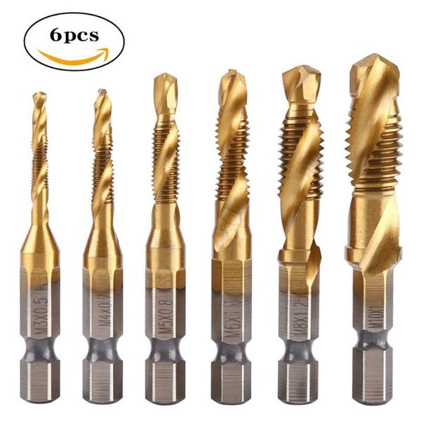 6pcs hex shank titanium plated hss screw thread metric bits machine compound tap hand machining tools sets
6pcs hex shank titanium plated hss screw thread metric bits machine compound tap hand machining tools sets