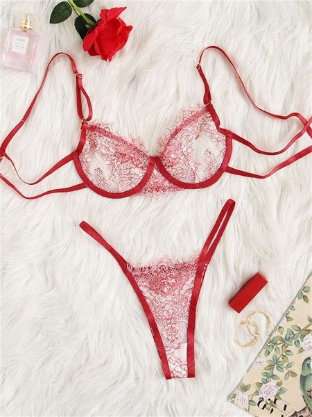 bras sets ladies lace underwire thong lingerie set attractive perspective eyelash bra ultra-thin underwear woman babydolls, Red;black
bras sets ladies lace underwire thong lingerie set attractive perspective eyelash bra ultra-thin underwear woman babydolls, Red;black