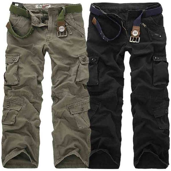 men cargo pants casual long trousers loose multi pocket camouflage military pants men's street joggers plus size 44 210810, Black
men cargo pants casual long trousers loose multi pocket camouflage military pants men's street joggers plus size 44 210810, Black