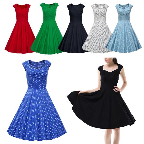 casual dresses wholesale- summer women retro party robe rockabilly 50s black vintage dress plus size vestidos cey7, Black;gray
casual dresses wholesale- summer women retro party robe rockabilly 50s black vintage dress plus size vestidos cey7, Black;gray