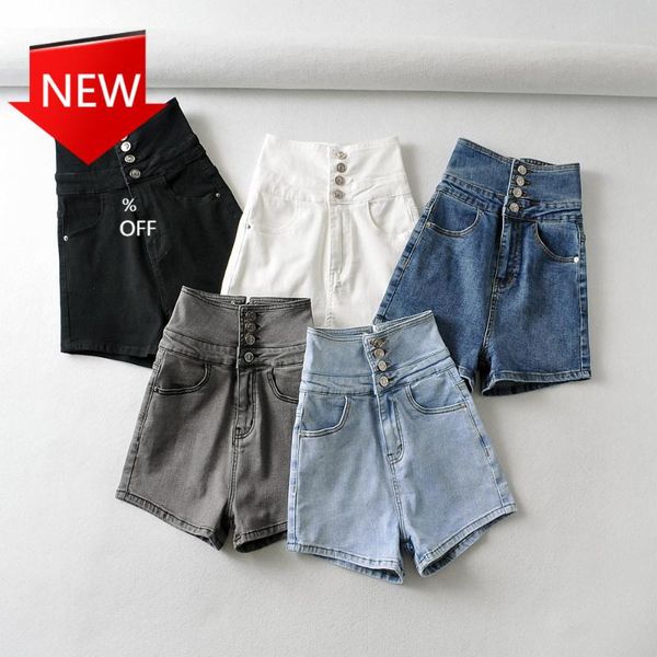 women's jeans summer korean style single-breasted high waist belly contracting back lace-up sheath denim shorts for women, Blue
women's jeans summer korean style single-breasted high waist belly contracting back lace-up sheath denim shorts for women, Blue