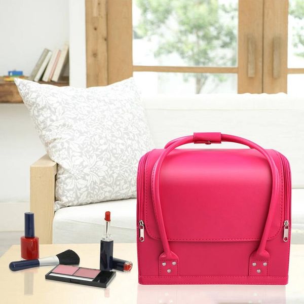 bathroom storage & organization pink makeup train case 3 layer organizer bag with shoulder strap adjustable dividers for cosmetics brushes t
bathroom storage & organization pink makeup train case 3 layer organizer bag with shoulder strap adjustable dividers for cosmetics brushes t