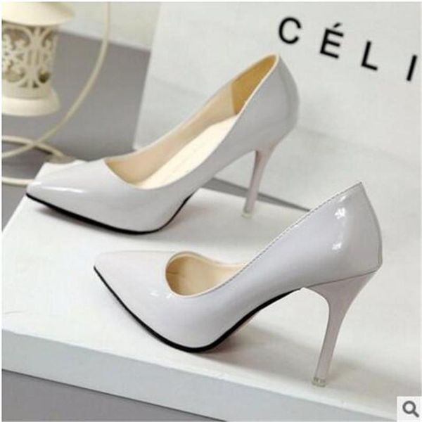 dress shoes 2021 women pointed toe pumps patent leather high heels boat wedding zapatos mujer 10cm/7cm, Black
dress shoes 2021 women pointed toe pumps patent leather high heels boat wedding zapatos mujer 10cm/7cm, Black
