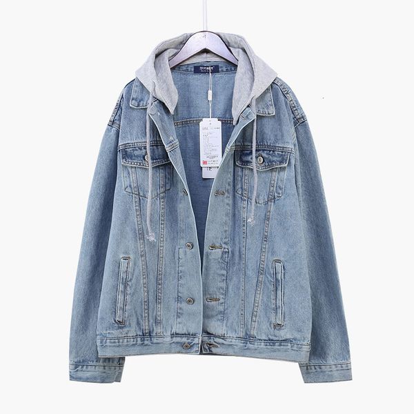 women's jackets spring women light blue denim jacket hooded autumn long sleeve plus size loose vintage fake two jeans coat ladies, Black;brown
women's jackets spring women light blue denim jacket hooded autumn long sleeve plus size loose vintage fake two jeans coat ladies, Black;brown