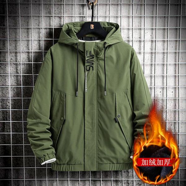men's jackets winter korean style hooded plus velvet padded workwear casual jacket, Black;brown
men's jackets winter korean style hooded plus velvet padded workwear casual jacket, Black;brown