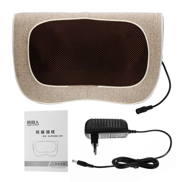 3 speed back and 20 heads massage pillow heat deep tissue kneading massager