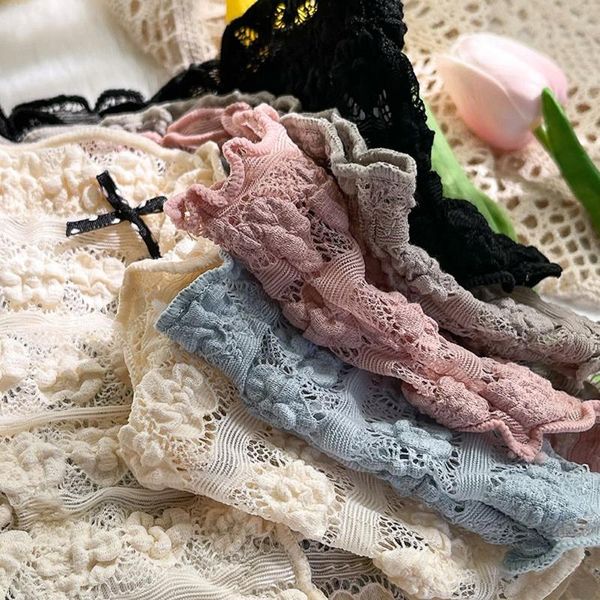 women's panties 1pc girls sweet mesh ruffle transparent love bow design lace summer breathable mid-waist briefs, Black;pink
women's panties 1pc girls sweet mesh ruffle transparent love bow design lace summer breathable mid-waist briefs, Black;pink
