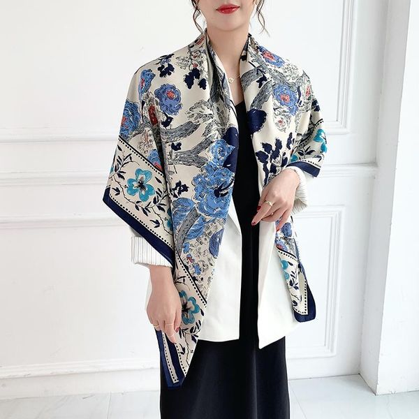 scarves 2021 luxury spring women scarf high-quality shawl silk fashion beach sun protection bag turban 130cm *, Blue;gray
scarves 2021 luxury spring women scarf high-quality shawl silk fashion beach sun protection bag turban 130cm *, Blue;gray