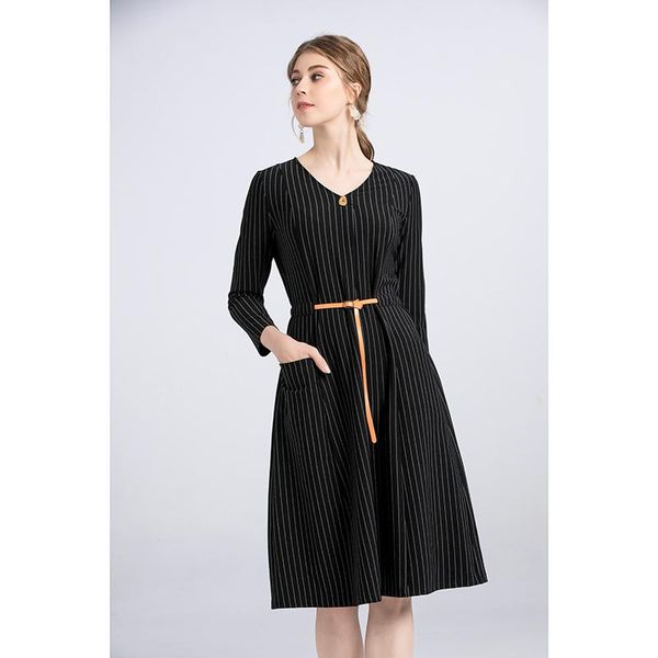 summer casual fashion women striped dress office lady high waist v-neck black elegant vintage sashes mini dresses, Black;gray
summer casual fashion women striped dress office lady high waist v-neck black elegant vintage sashes mini dresses, Black;gray