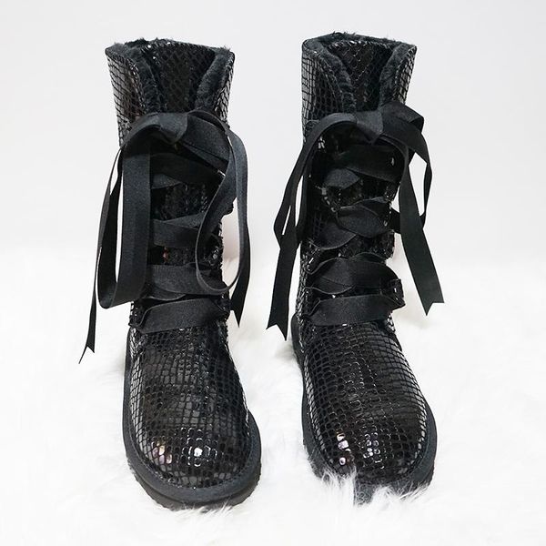boots 2021 arrival lace up winter mujer botas genuine leather high woman snow women's shoes warm, Black
boots 2021 arrival lace up winter mujer botas genuine leather high woman snow women's shoes warm, Black