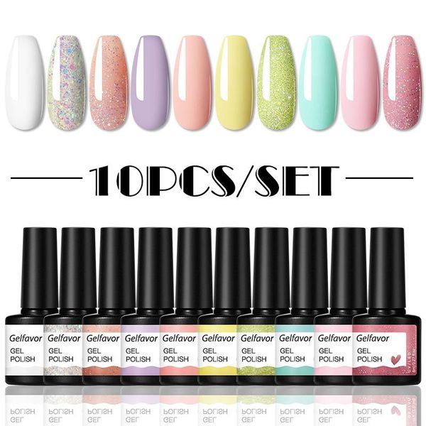 nail art kits gelfavor gel polish set hybrid varnishes 10pcs uv led lamp base coat for nails manicure
nail art kits gelfavor gel polish set hybrid varnishes 10pcs uv led lamp base coat for nails manicure