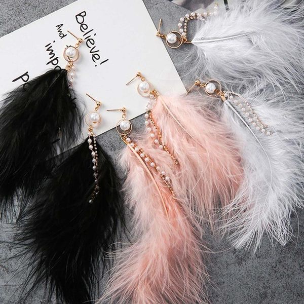 dangle & chandelier japan korean fashion sweet feather drop earrings simulated pearls tassel rhinestone chains long earring for women jewelr, Silver
dangle & chandelier japan korean fashion sweet feather drop earrings simulated pearls tassel rhinestone chains long earring for women jewelr, Silver