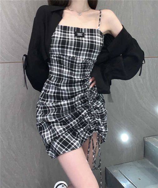 drs drawstring women's french style thin plaid pleated buttocks 2021 summer skirt, Black
drs drawstring women's french style thin plaid pleated buttocks 2021 summer skirt, Black