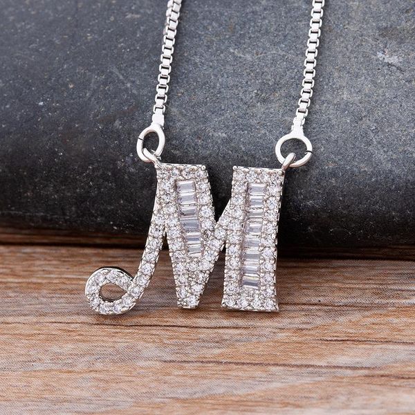 chains luxury copper zircon a-z alphabet pendant chain necklace punk hip-hop style fashion woman man initial name jewelry, Silver
chains luxury copper zircon a-z alphabet pendant chain necklace punk hip-hop style fashion woman man initial name jewelry, Silver