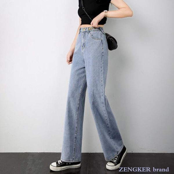 women's jeans large size xuanya half elastic waist mopping spring vertical straight wide leg casual long plus woman, Blue
women's jeans large size xuanya half elastic waist mopping spring vertical straight wide leg casual long plus woman, Blue