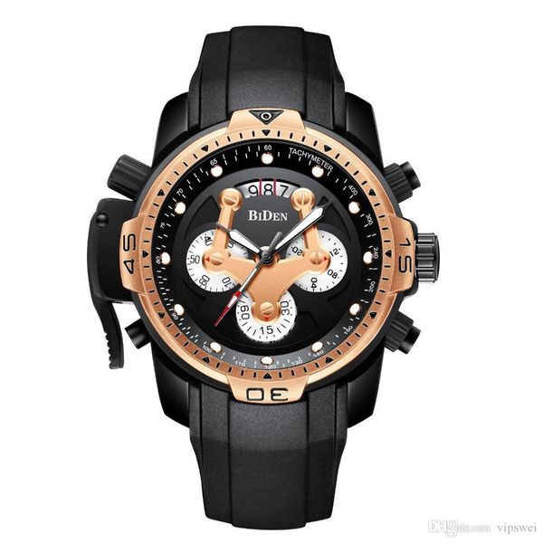 men luxury quality rose gold casual quartz watch black rubber strap mens multifunction military watches waterproof sports wristwatch date, Slivery;brown
men luxury quality rose gold casual quartz watch black rubber strap mens multifunction military watches waterproof sports wristwatch date, Slivery;brown