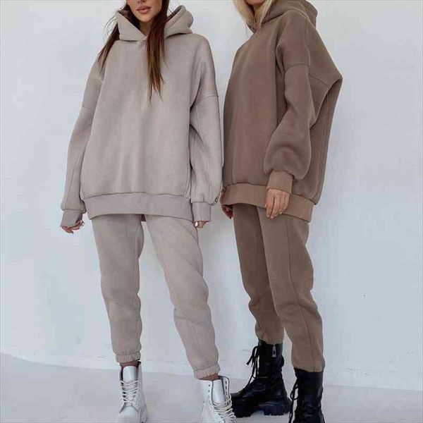 tracksuit fleece hooded two womenpant piece set oversized hoodies jogger sets female autumn casual lady sportswear suit, White
tracksuit fleece hooded two womenpant piece set oversized hoodies jogger sets female autumn casual lady sportswear suit, White