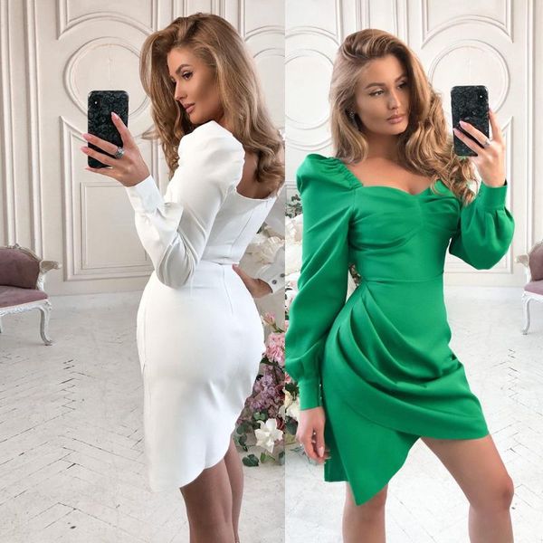 casual dresses 2021 autumn elegant women puff long sleeve solid mini female holiday party dress, Black;gray
casual dresses 2021 autumn elegant women puff long sleeve solid mini female holiday party dress, Black;gray