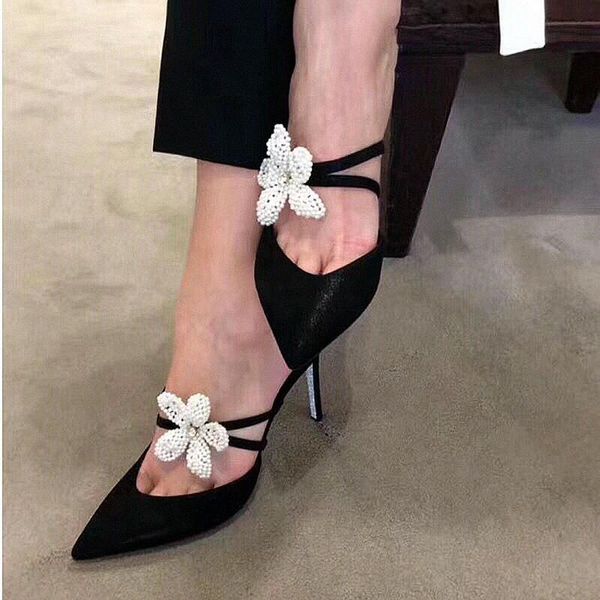 spring summer women's sandals black flock pointed toe high heels shoes stilettos rhinestones flowers fashion lady b4
spring summer women's sandals black flock pointed toe high heels shoes stilettos rhinestones flowers fashion lady b4