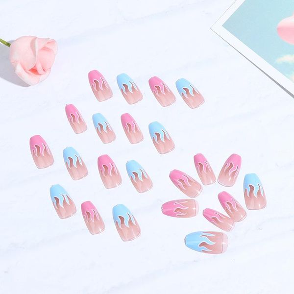 false nails european square flame fake design blue purple fire pattern full cover artificial nail decal art tips, Red;gold
false nails european square flame fake design blue purple fire pattern full cover artificial nail decal art tips, Red;gold