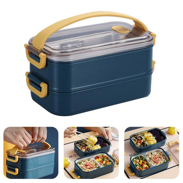 dinnerware sets 304 stainless steel lunch box portable student bento large capacity double-layer microwave container
dinnerware sets 304 stainless steel lunch box portable student bento large capacity double-layer microwave container