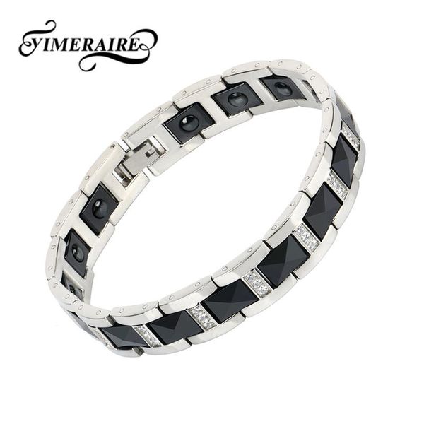 link, chain black ceramic silver stainless steel bracelet health care magnetic hematite crystal bangle men women fashion jewelry gifts
link, chain black ceramic silver stainless steel bracelet health care magnetic hematite crystal bangle men women fashion jewelry gifts