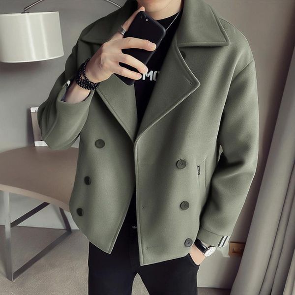 men's trench coats autumn and winter windbreaker korean style fashion high-quality short woolen coat pure colorcasual comfortable eusiz, Tan;black
men's trench coats autumn and winter windbreaker korean style fashion high-quality short woolen coat pure colorcasual comfortable eusiz, Tan;black