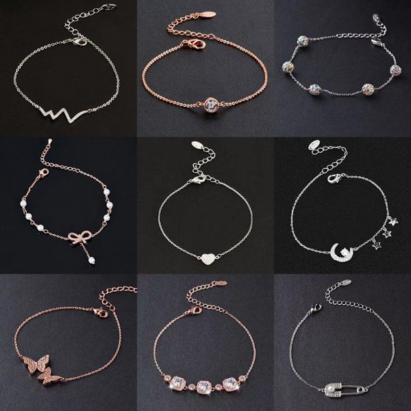 link, chain sinleery bowknot butterfly flower cubic zirconia bracelets for women pearl pendant rose gold silver color jewelry sl131 ssp, Black
link, chain sinleery bowknot butterfly flower cubic zirconia bracelets for women pearl pendant rose gold silver color jewelry sl131 ssp, Black