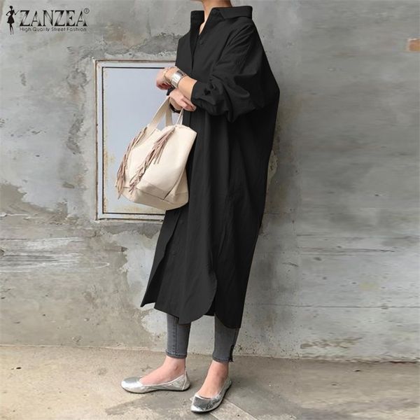 zanzea autumn sundress fashion women long shirt dress casual loose work ol dresses elegant lapel neck long sleeve solid vestido, Black;gray
zanzea autumn sundress fashion women long shirt dress casual loose work ol dresses elegant lapel neck long sleeve solid vestido, Black;gray