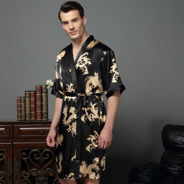 summer men's japanese kimono pajamas thin ice silk robe spring and autumn bathrobe home clothes, Black;red
summer men's japanese kimono pajamas thin ice silk robe spring and autumn bathrobe home clothes, Black;red