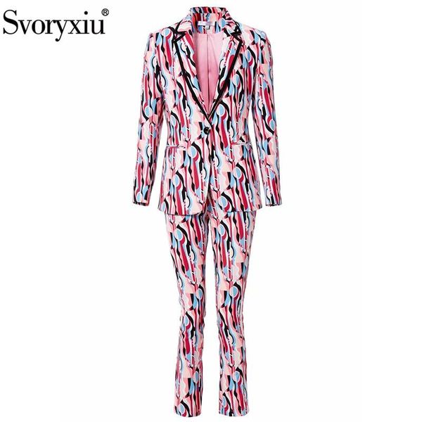 women's tracksuits svoryxiu designer autumn winter fashion office lady two piece set elegant print single button blazer + pants suit xx, Gray
women's tracksuits svoryxiu designer autumn winter fashion office lady two piece set elegant print single button blazer + pants suit xx, Gray