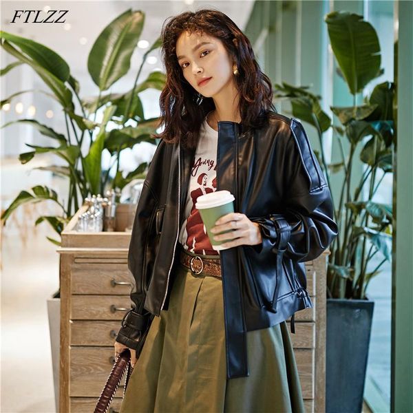 autumn faux leather soft jacket women big pocket loose jackets bf motorcycle coat lady puff sleeve chic pu outwear women's &, Black
autumn faux leather soft jacket women big pocket loose jackets bf motorcycle coat lady puff sleeve chic pu outwear women's &, Black