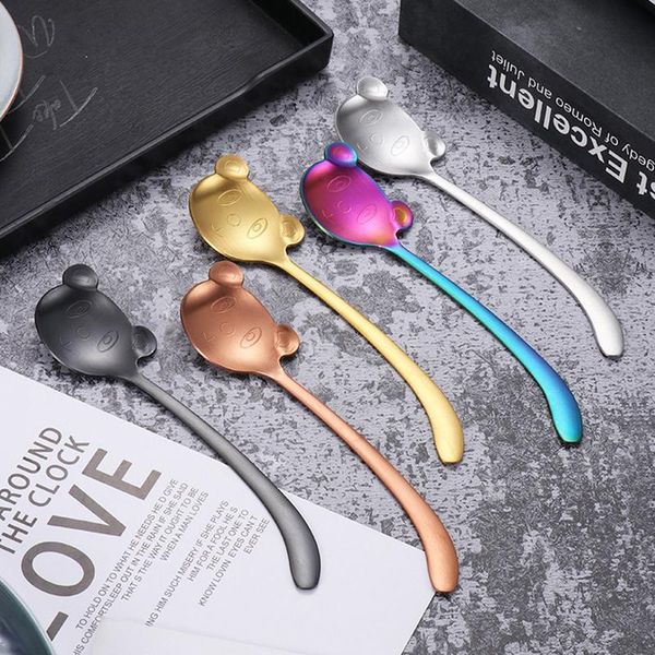 spoons 1pc creative tea-spoon for coffee long tail bear spoon handle birthday gift 304 stainless steel tableware
spoons 1pc creative tea-spoon for coffee long tail bear spoon handle birthday gift 304 stainless steel tableware
