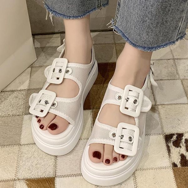 rimocy summer mesh breathable platform sandals women casual buckle strap open toe flat sandalias woman solid color beach shoes, Black
rimocy summer mesh breathable platform sandals women casual buckle strap open toe flat sandalias woman solid color beach shoes, Black