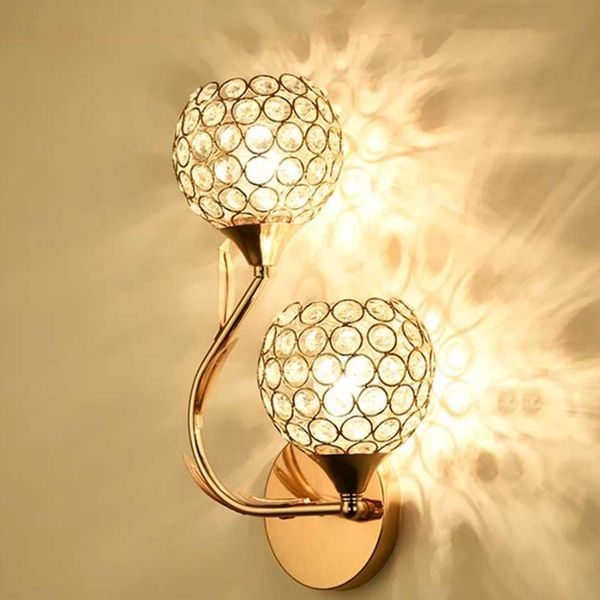 wall lamp modern inimalist crystal tv foyer background light golden double head el bedroom bedside
wall lamp modern inimalist crystal tv foyer background light golden double head el bedroom bedside