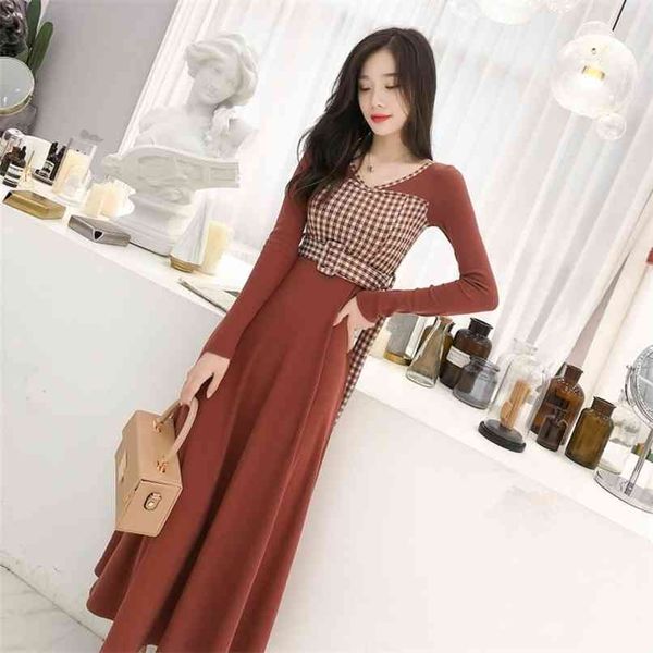 autumn winter plaid midi dresses women elegant sweater casual high waist dress party long sleeve runway knitted vestidos 210528, Black;gray
autumn winter plaid midi dresses women elegant sweater casual high waist dress party long sleeve runway knitted vestidos 210528, Black;gray