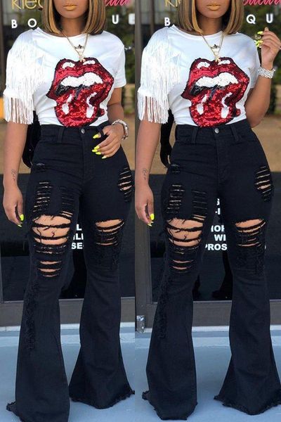 europe and america nostalgic high waist retro elastic hip tearing hole personality fashion wide leg flare pants jeans mop women's, Blue
europe and america nostalgic high waist retro elastic hip tearing hole personality fashion wide leg flare pants jeans mop women's, Blue