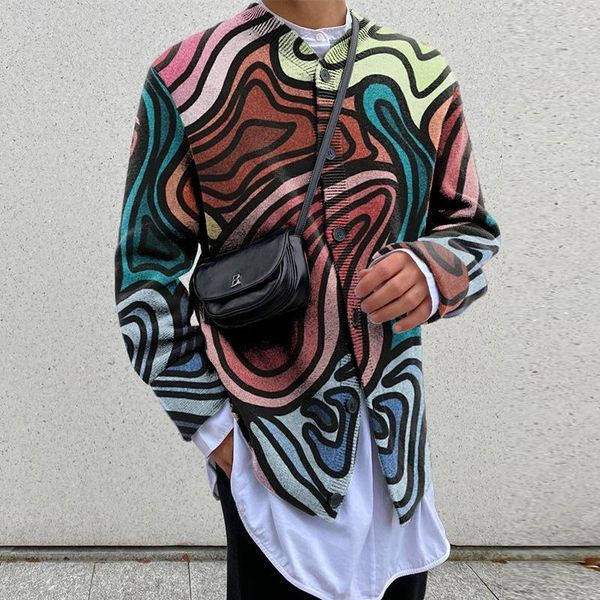 men's jackets spring autumn vintage printed knitted men jacket fashion loose buttons cardigan casual long sleeve coats streetwear, Black;brown
men's jackets spring autumn vintage printed knitted men jacket fashion loose buttons cardigan casual long sleeve coats streetwear, Black;brown