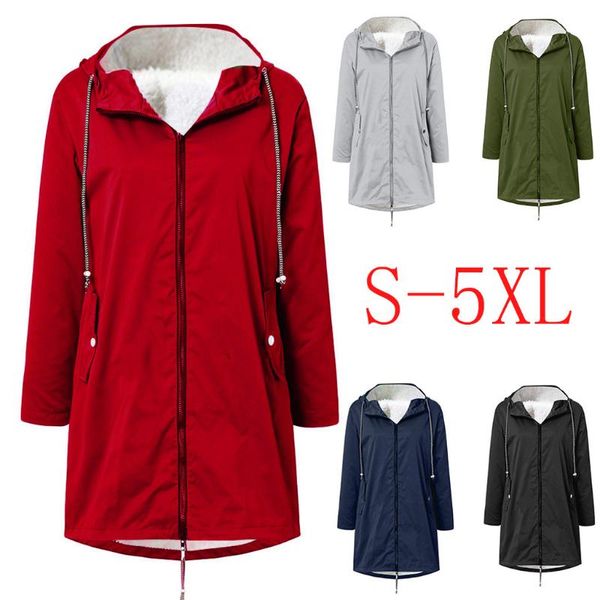 women's trench coats autumn winter women jackets coat warm solid rain jacket outdoor plus waterproof hooded raincoat windproof, Tan;black
women's trench coats autumn winter women jackets coat warm solid rain jacket outdoor plus waterproof hooded raincoat windproof, Tan;black